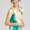Store Abstract Cold Shoulder Tee Tops