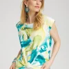 Discount Abstract Knot Front Tee Tops