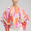 Hot Abstract Print Poncho Tops