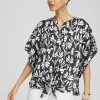 Sale Artisan Satin Tie-Front Tunic Tops