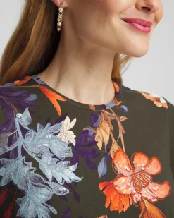 Cheap Autumn Embroidered Sequin Tee Tops