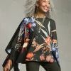 Cheap Autumn Floral Poncho Tops | Ponchos & Ruanas