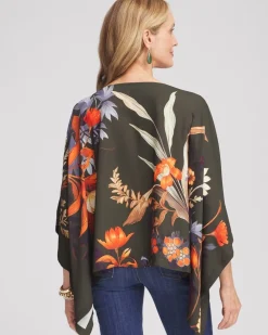 Cheap Autumn Floral Poncho Tops | Ponchos & Ruanas