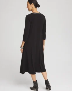Hot Ball Chain V-Neck Midi Dress Dresses