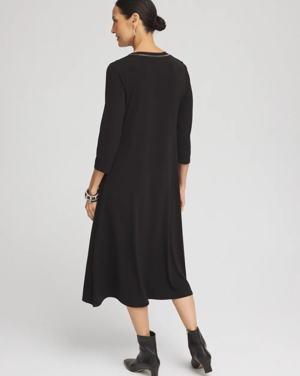 Hot Ball Chain V-Neck Midi Dress Dresses