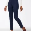 Online Bi-Stretch Front Seam Slit Ankle Pants Pants