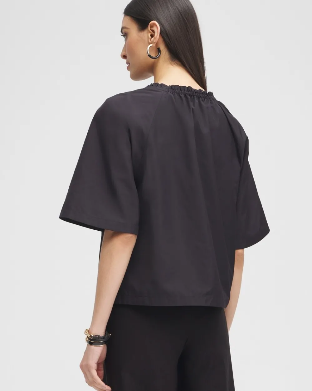 Cheap Label™ Smock Neck Blouse Tops