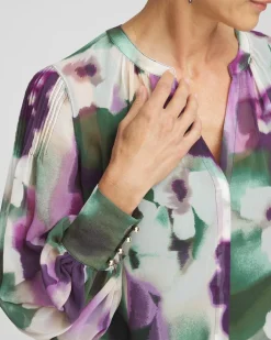 Sale Bloom Pintuck Sleeve Blouse Tops