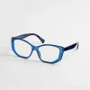 Sale Blue Geo Readers Eyewear