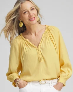 New Braided Trim Top Tops