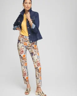 Cheap Brigitte Autumn Print Ankle Pants Pants
