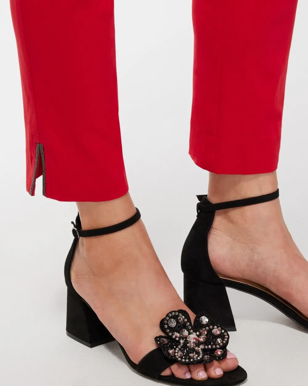 New Brigitte Beaded Detail Ankle Pants Pants