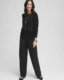 Hot Brigitte Embellished Wide Leg Pants Pants