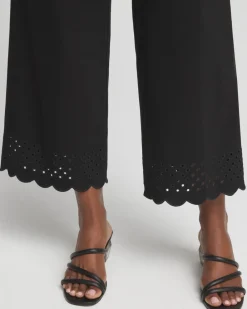 Discount Brigitte Embroidered Wide Leg Cropped Pants Pants