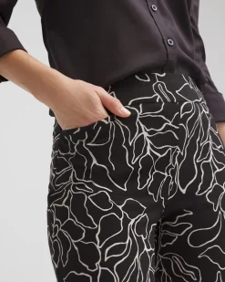 New Brigitte Floral Print Ankle Pants Pants