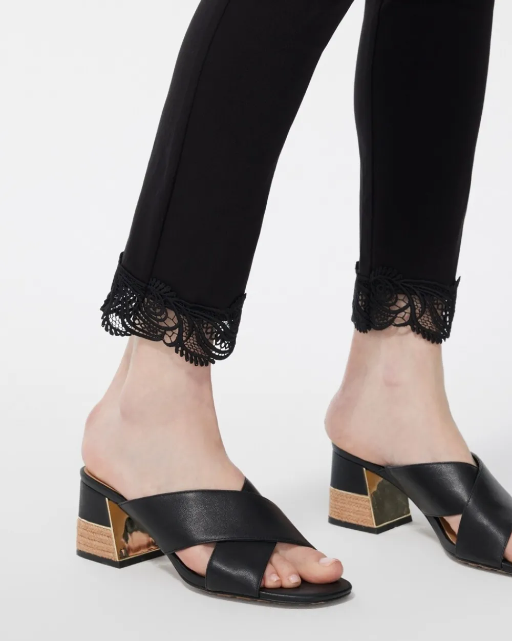 Online Brigitte Lace Trim Ankle Pants Pants