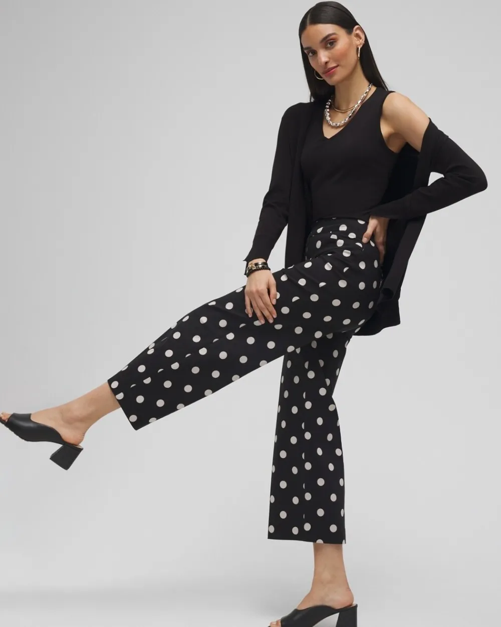 New Brigitte Polka Dot Wide Leg Pants Pants