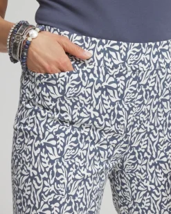 Flash Sale Brigitte Reef Print Slim Cropped Pants Pants