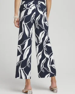 Shop Brigitte Swirl Wide Leg Cropped Pants Pants