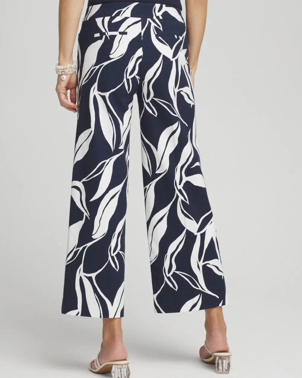 Shop Brigitte Swirl Wide Leg Cropped Pants Pants
