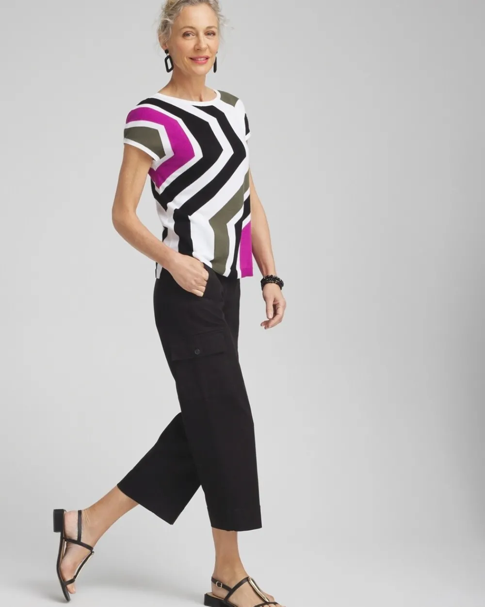 Discount Cargo Wide Leg Cropped Pants Pants