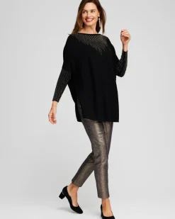 Cheap Cashmere Blend Sweater Poncho Tops