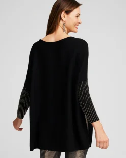 Cheap Cashmere Blend Sweater Poncho Tops