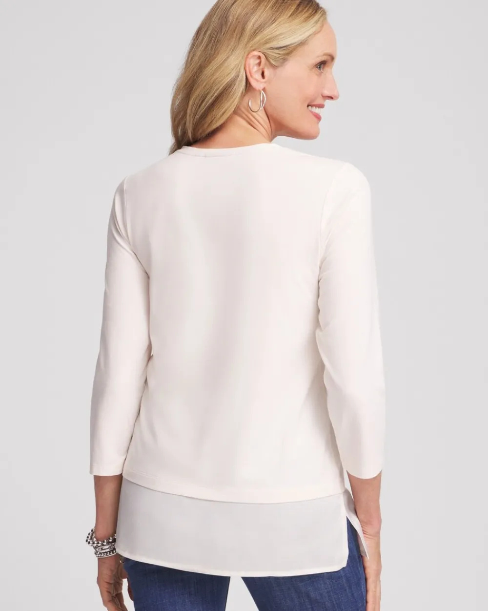 Shop Caviar Satin Mix Tunic Tops