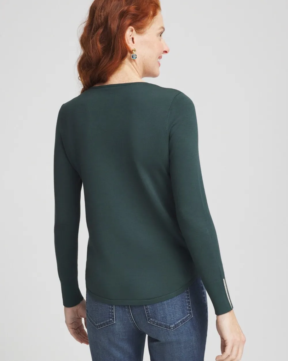 Cheap Caviar Trim V-Neck Pullover Sweater Sweaters