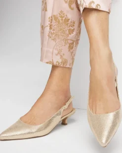 Shop Celeste Reptile Slingback Heels Shoes