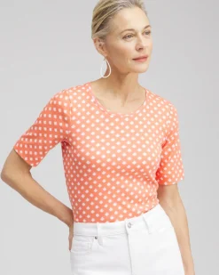 Shop Checkered Everyday Elbow Sleeve Tee Tops