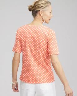 Shop Checkered Everyday Elbow Sleeve Tee Tops