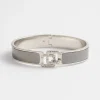 Best Sale Click Silver Tone Pavé Bangle Bracelet Bracelets | Bracelet Stacking