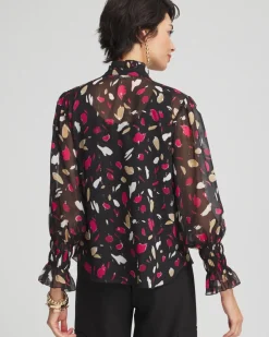 Fashion Chiffon Ruffle Collar Top Tops | Blouses & Shirts