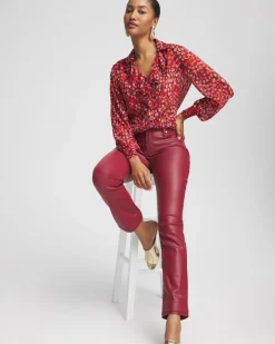 Clearance Chiffon Ruffle-Trim Blouse Tops | Blouses & Shirts