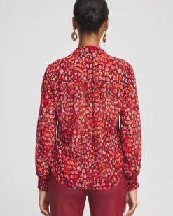 Clearance Chiffon Ruffle-Trim Blouse Tops | Blouses & Shirts