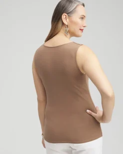 Cheap Contour Cotton™ Square Neck Tank Tops