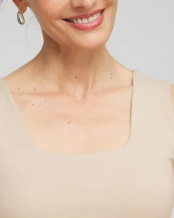 Clearance Contour Cotton™ Square Neck Tank Tops
