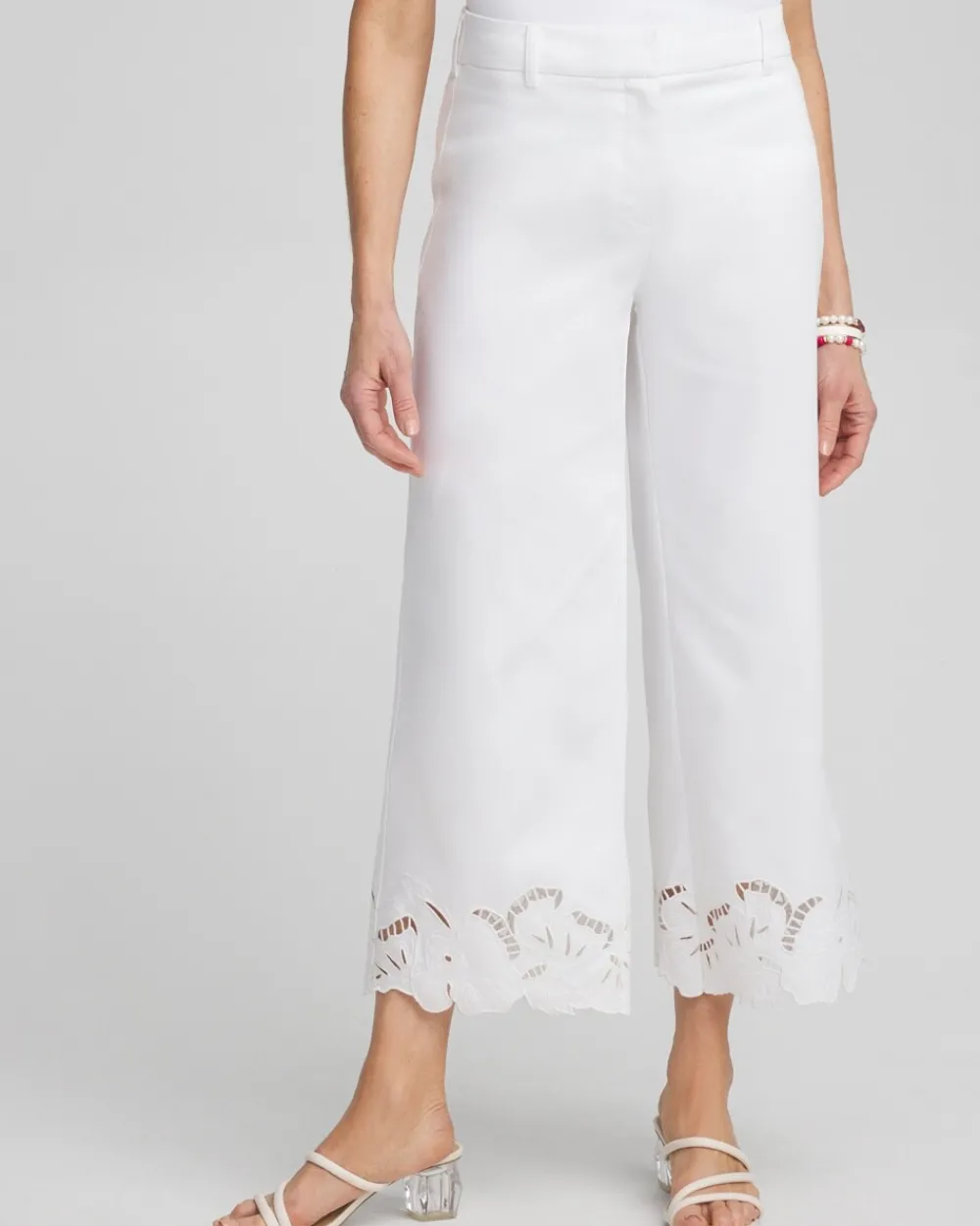 Shop Cotton Sateen Cut Work Crops Pants