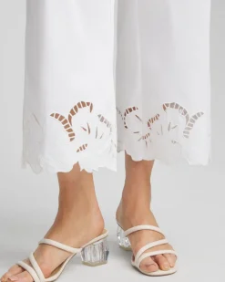 Shop Cotton Sateen Cut Work Crops Pants