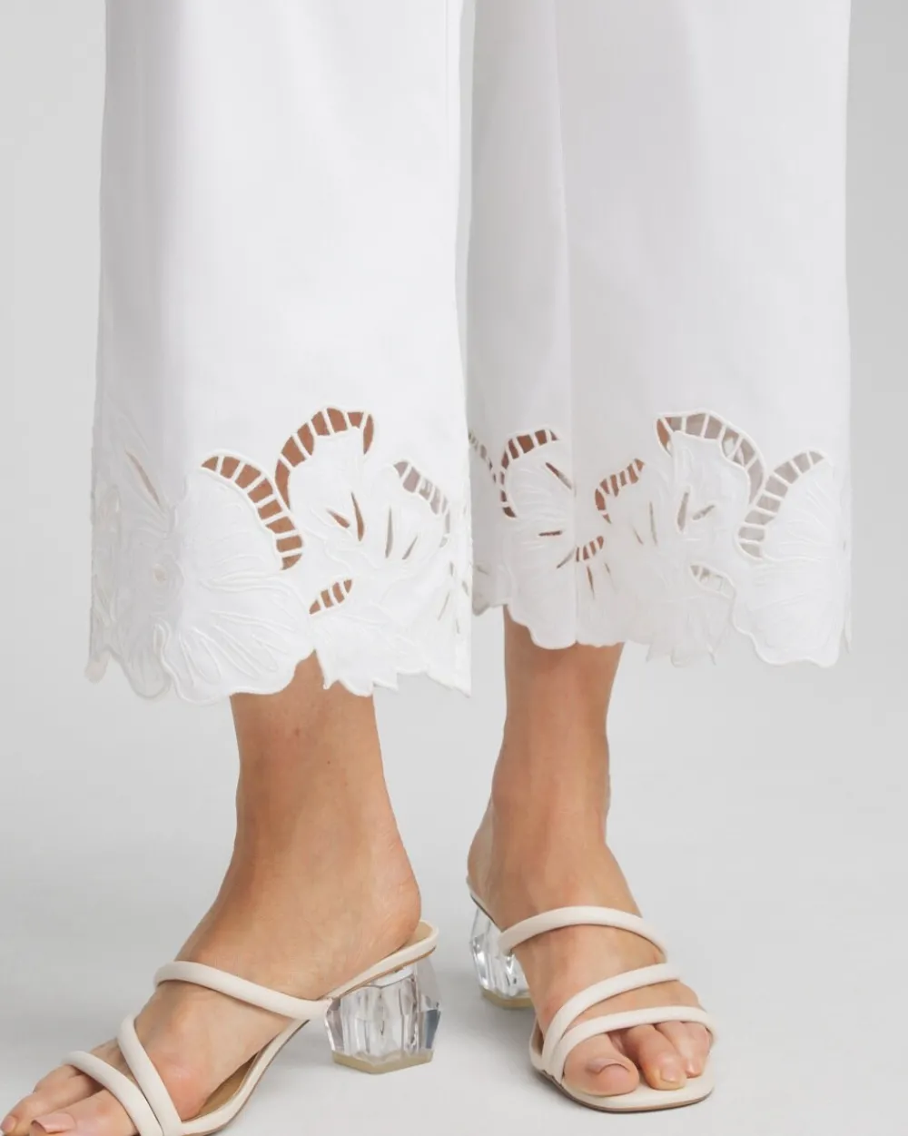 Shop Cotton Sateen Cut Work Crops Pants