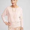 Discount Crinkle Velvet Banded Hem Top Tops | Tees