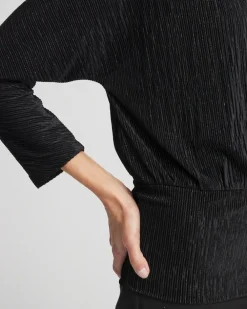 Discount Crinkle Velvet Banded Hem Top Tops | Tees