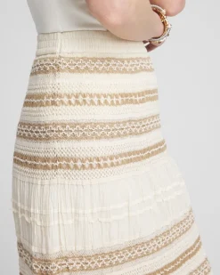 Sale Crochet Gauze Trim Skirt Skirts