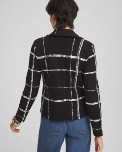 Best Sale Cropped Double-Breasted Sweater Blazer Jackets & Coats