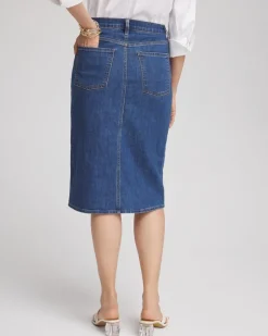 Clearance Denim Midi Skirt Skirts