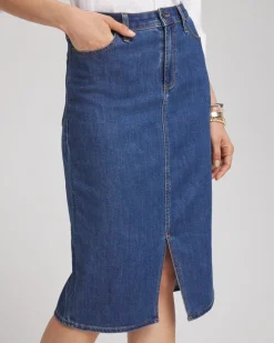 Clearance Denim Midi Skirt Skirts