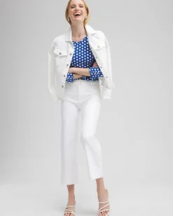 Cheap Dot Print 3/4 Sleeve Button Tee Tops