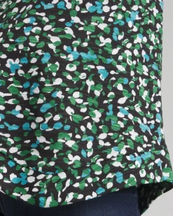 Discount Dots Asymmetrical Elbow Sleeve Tee Tops