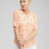 Best Sale Dots Elbow Sleeve A-line Tee Tops